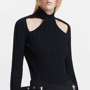 DION LEE Collarbone Skivvy Long Sleeve T-Shirt Sz M